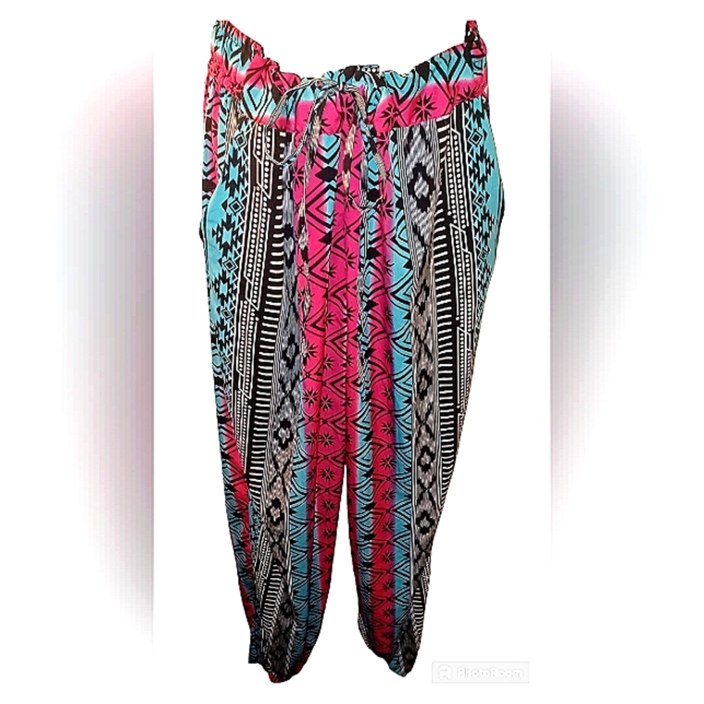 DENIM✌️LICIOUS BOHO STYLE DRAWSTRING PANTS ✨️ EUC SIZE 3X PLUS SIZE